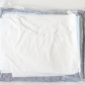 Fluid Resistant Heavy Duty Bedding Set – Dark Blue & White